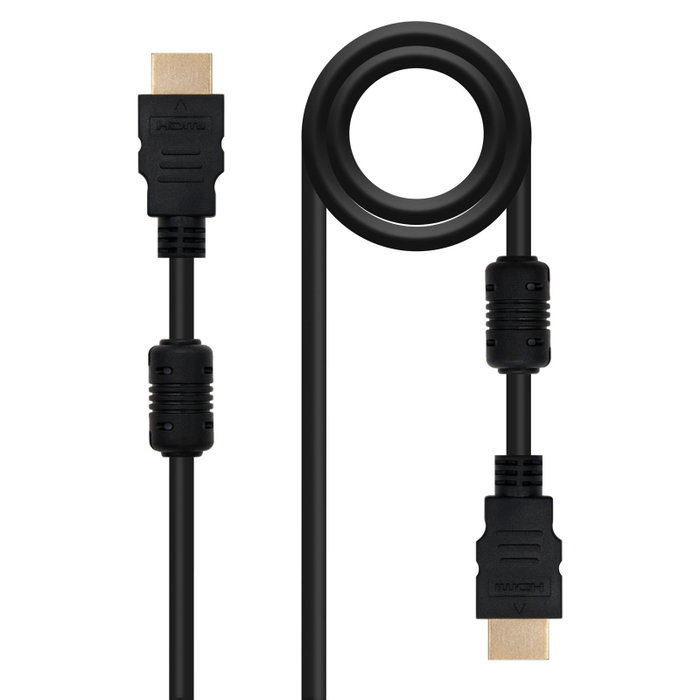 Nanocable Cable HDMI 1.4 Alta Velocidad con Ferrita, 1.8m, Negro Nanocable Cable HDMI 1.4 Alta Velocidad con Ferrita, 1.8m, Negro